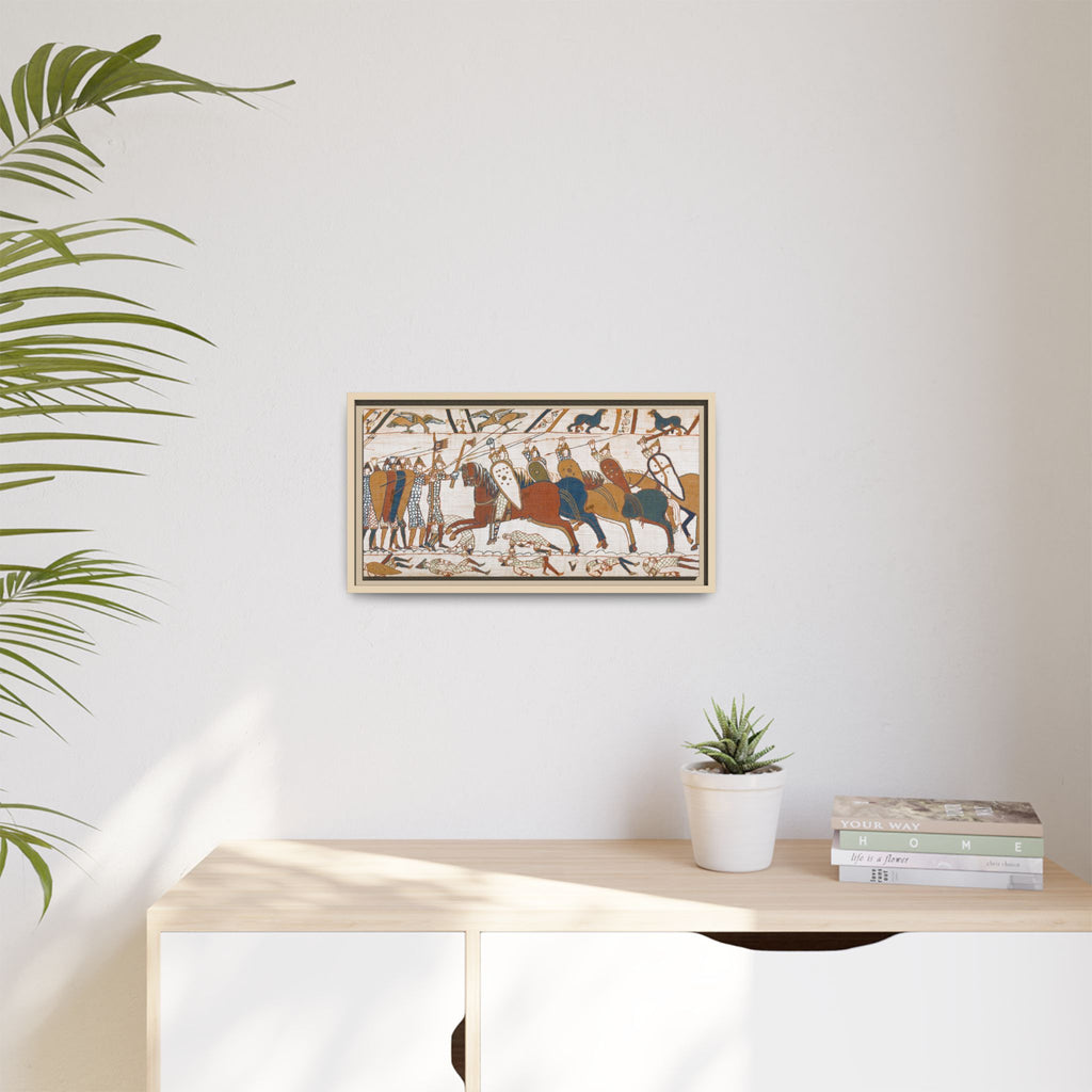 Bayeux Tapestry Battle of Hastings Framed Canvas