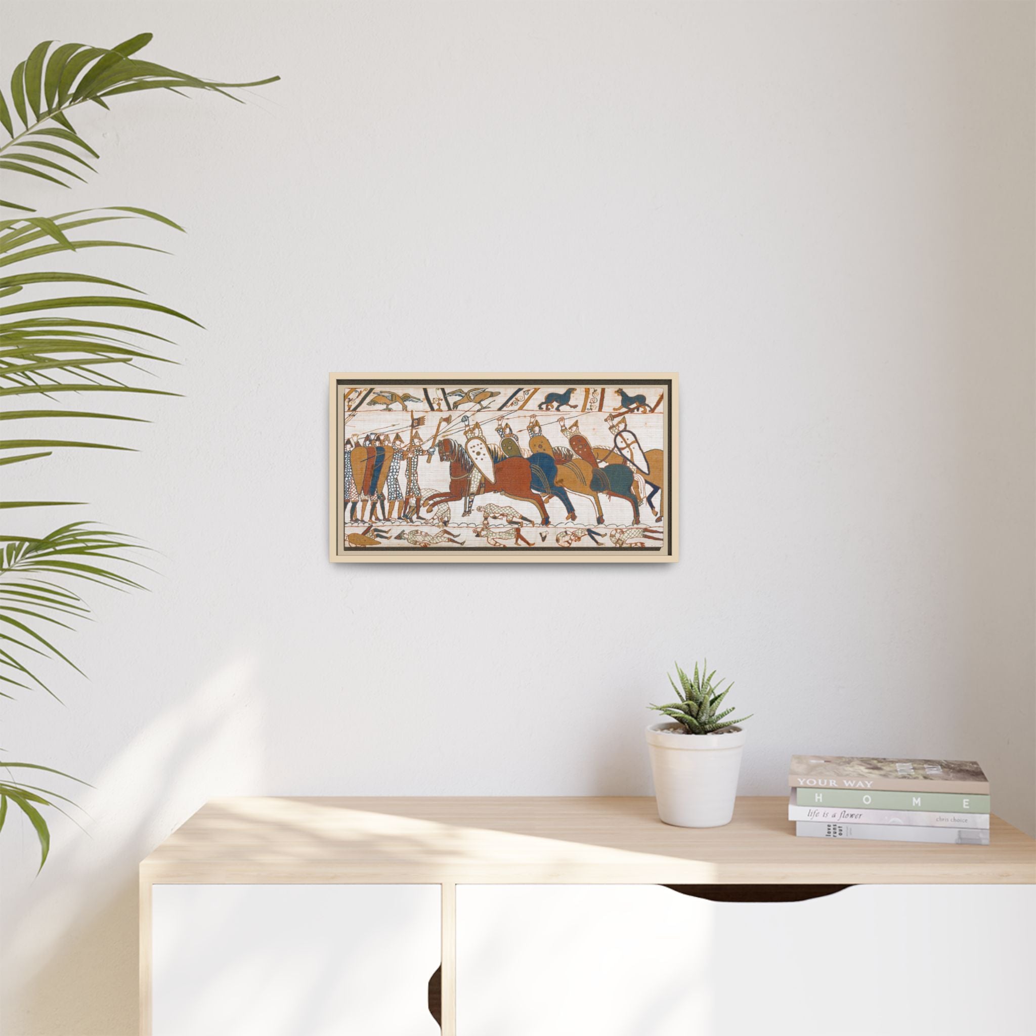 Bayeux Tapestry Battle of Hastings Framed Canvas