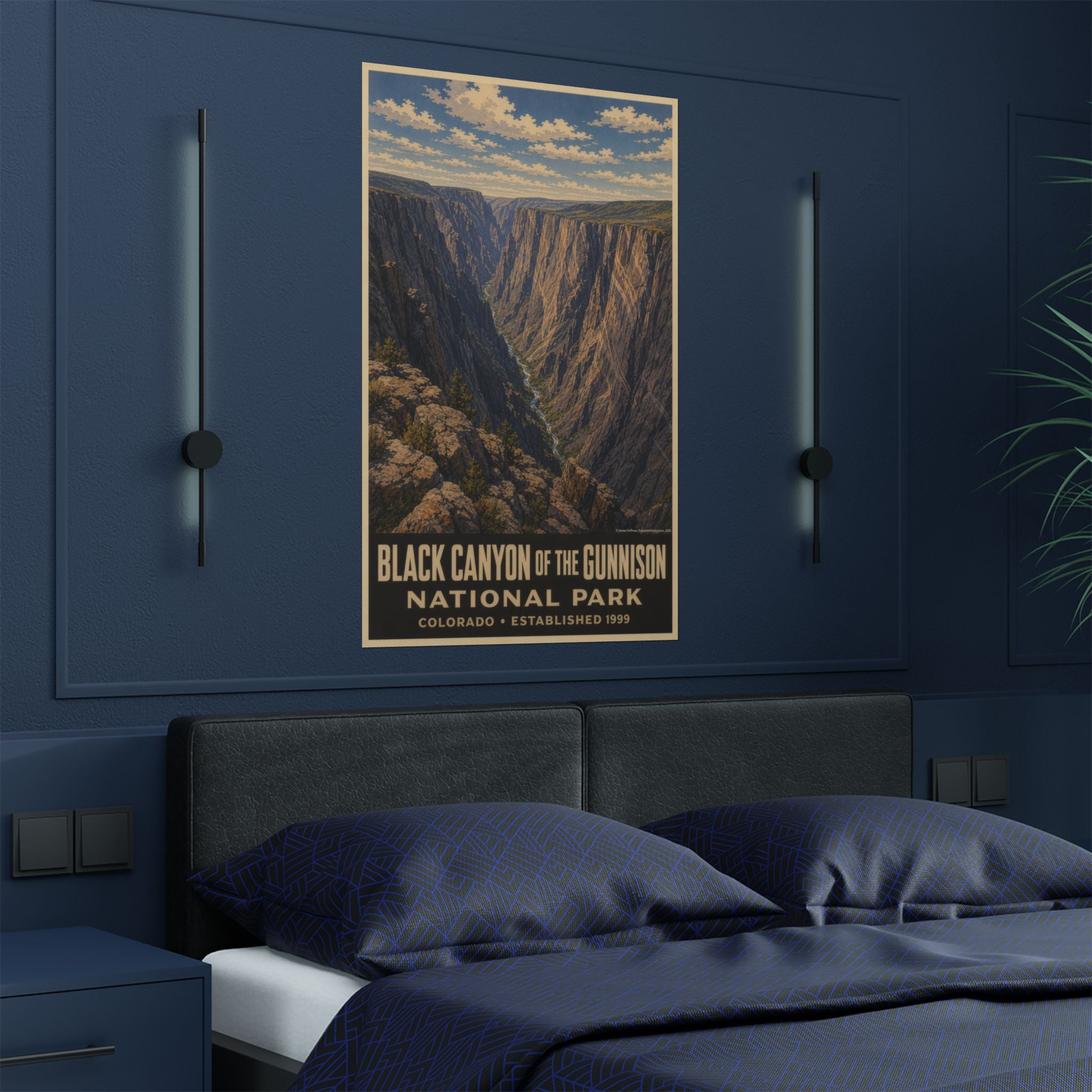 Black Canyon of the Gunnison National Park Poster — Vintage Travel Wall Art