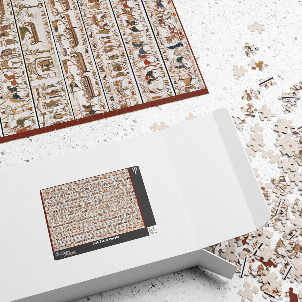 Bayeux Tapestry Jigsaw Puzzle | Medieval History Puzzle | Norman Conquest 1066 | Battle of Hastings | Panorama Artwork Puzzle | History Gift