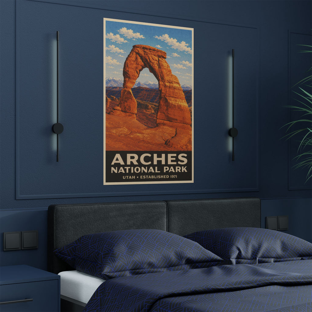 Arches National Park Satin Poster – Vintage Travel Wall Art (300gsm)
