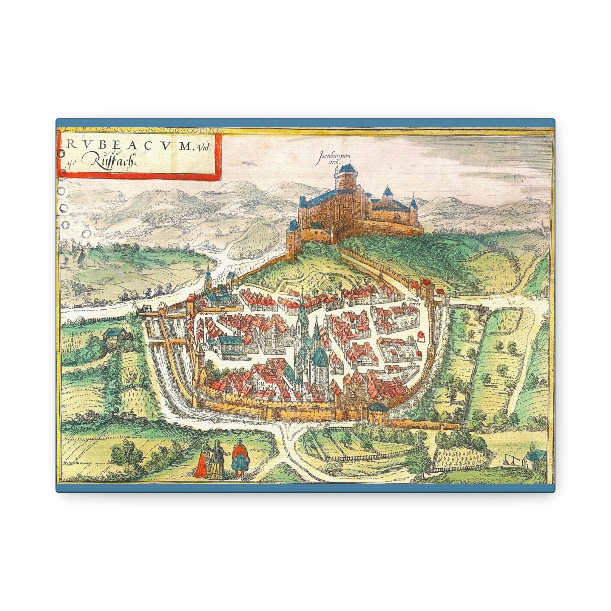 Antique Map of Rouffach Cityscape Canvas | Matte Stretched Wall Art