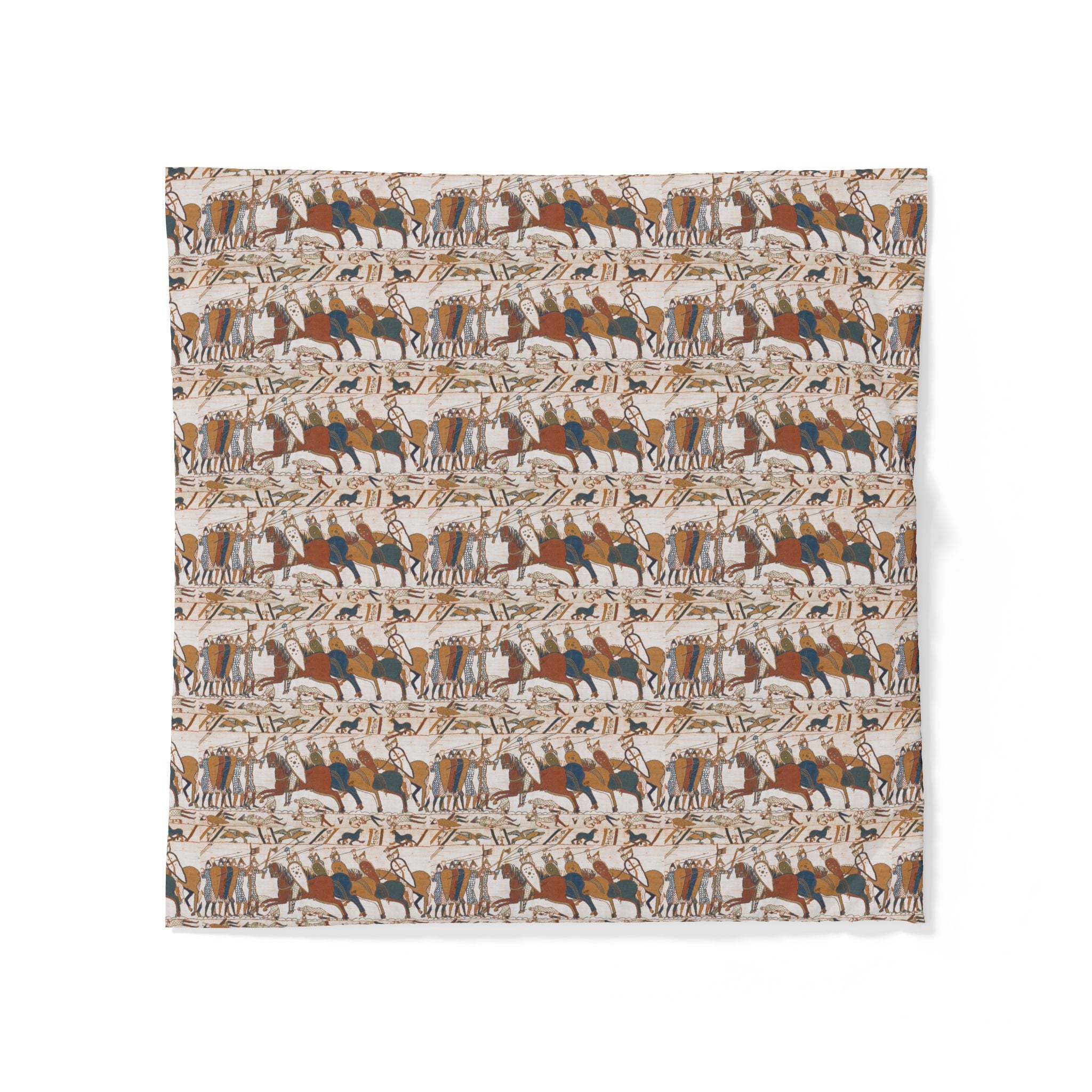 Bayeux Tapestry Battle of Hastings Cotton Duvet Cover