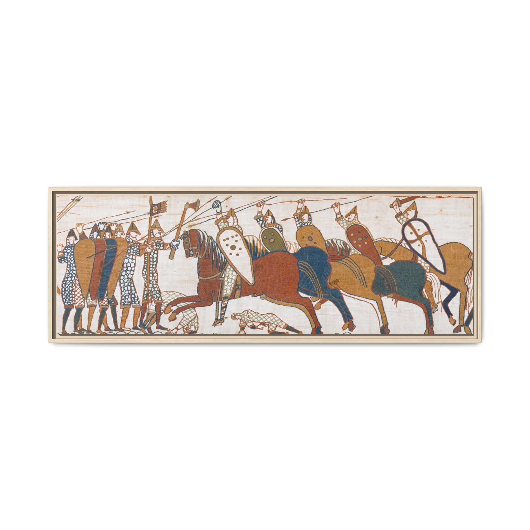 Bayeux Tapestry Battle of Hastings Framed Canvas