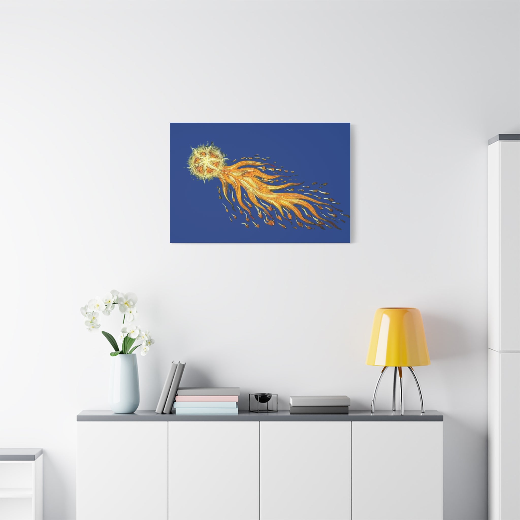 Golden Comet Illustration Matte Canvas