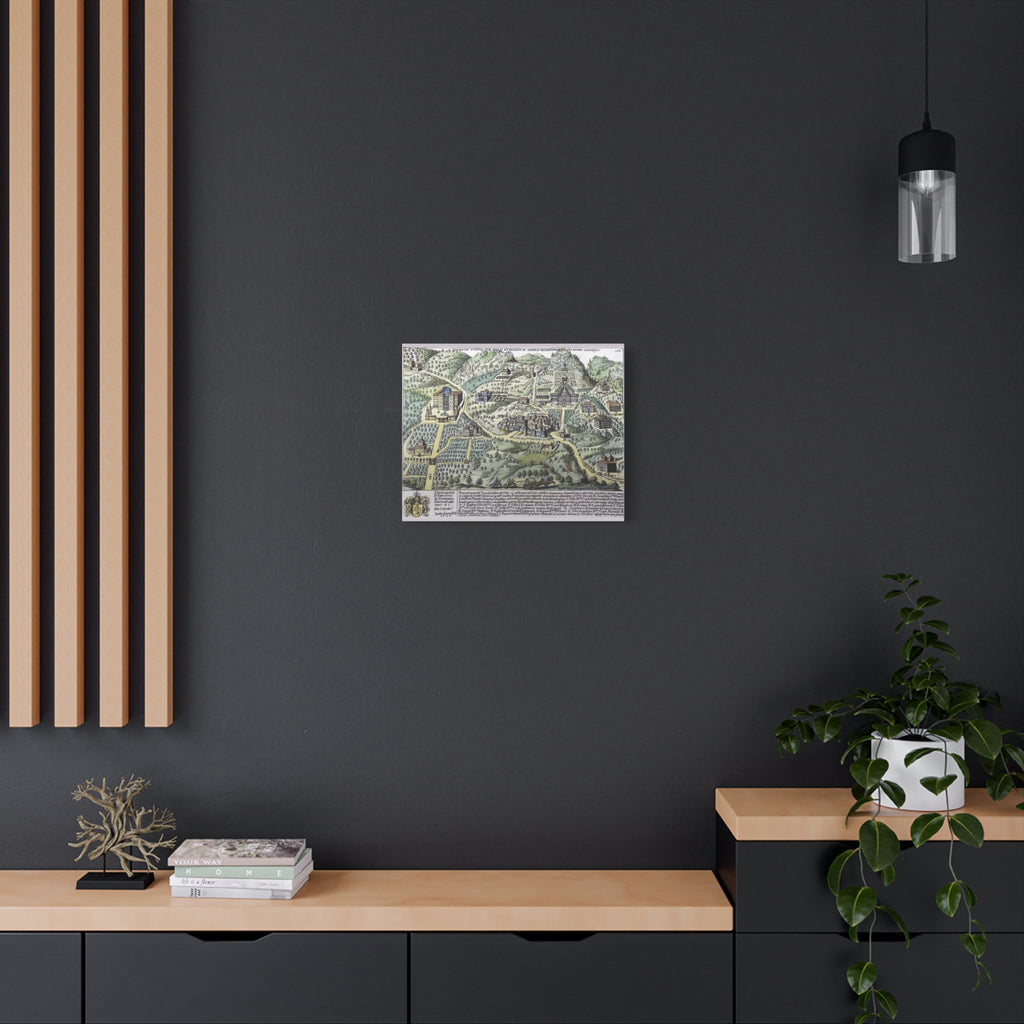 Tusculum Map Matte Canvas | Historic Italian Cartography