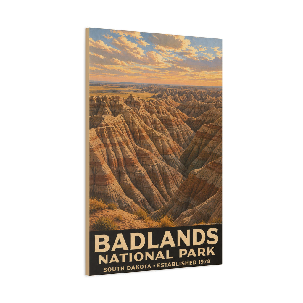 Badlands National Park Matte Canvas Wall Art — Stretched 1.25"