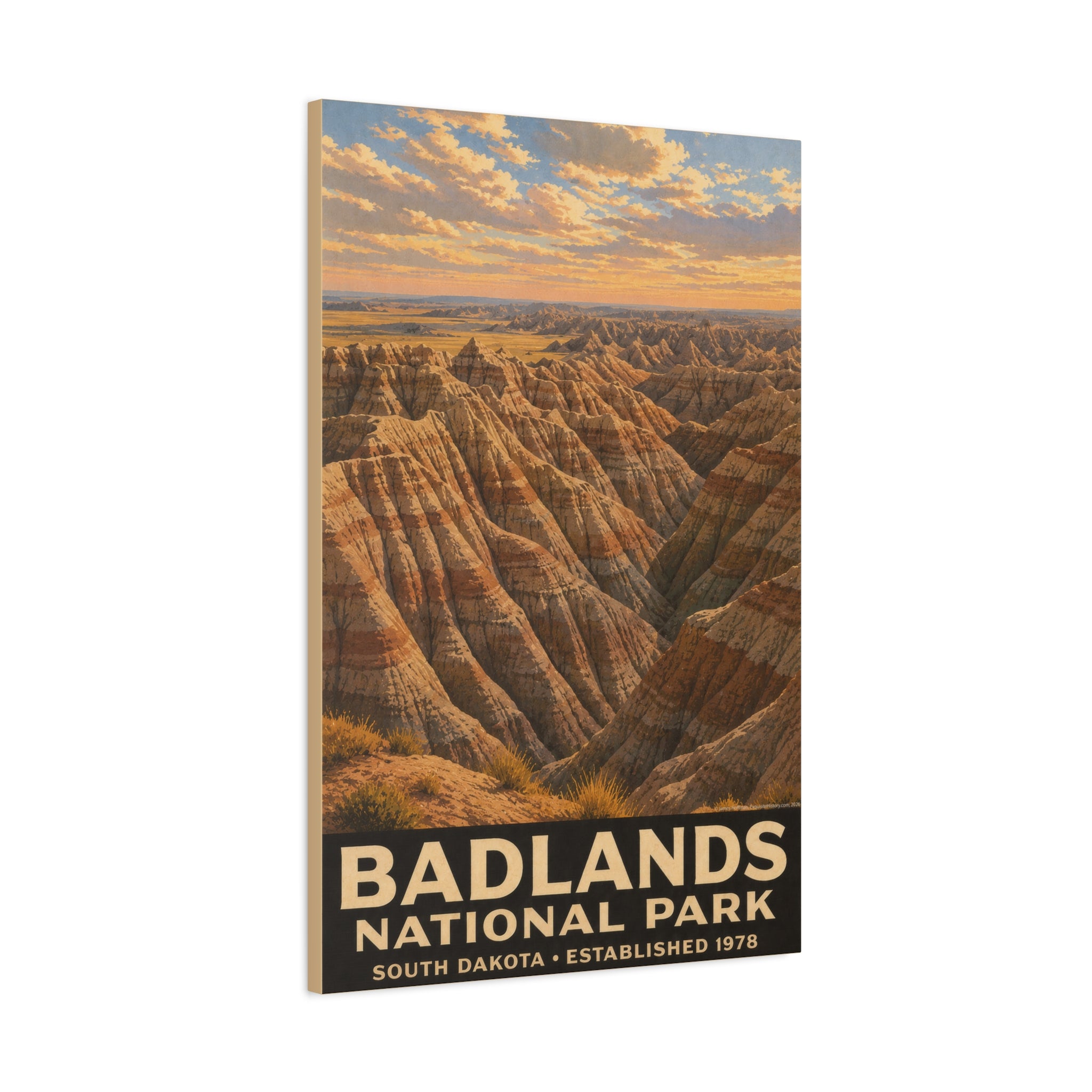 Badlands National Park Matte Canvas Wall Art — Stretched 1.25"