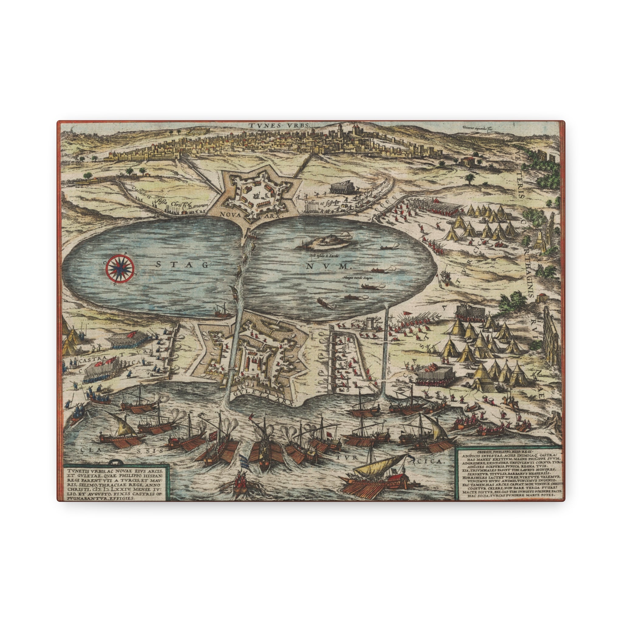 Vintage Nautical Map Canvas