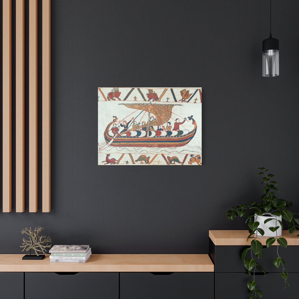 Bayeux Tapestry Norman Longship Canvas Print
