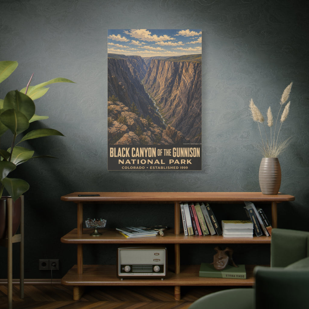 Black Canyon of the Gunnison National Park Matte Stretched Canvas Print