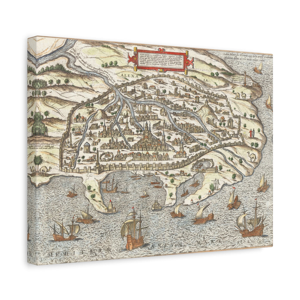 Braun and Hogenberg's Alexandria--Renaissance View of the Egyptian Great Port City