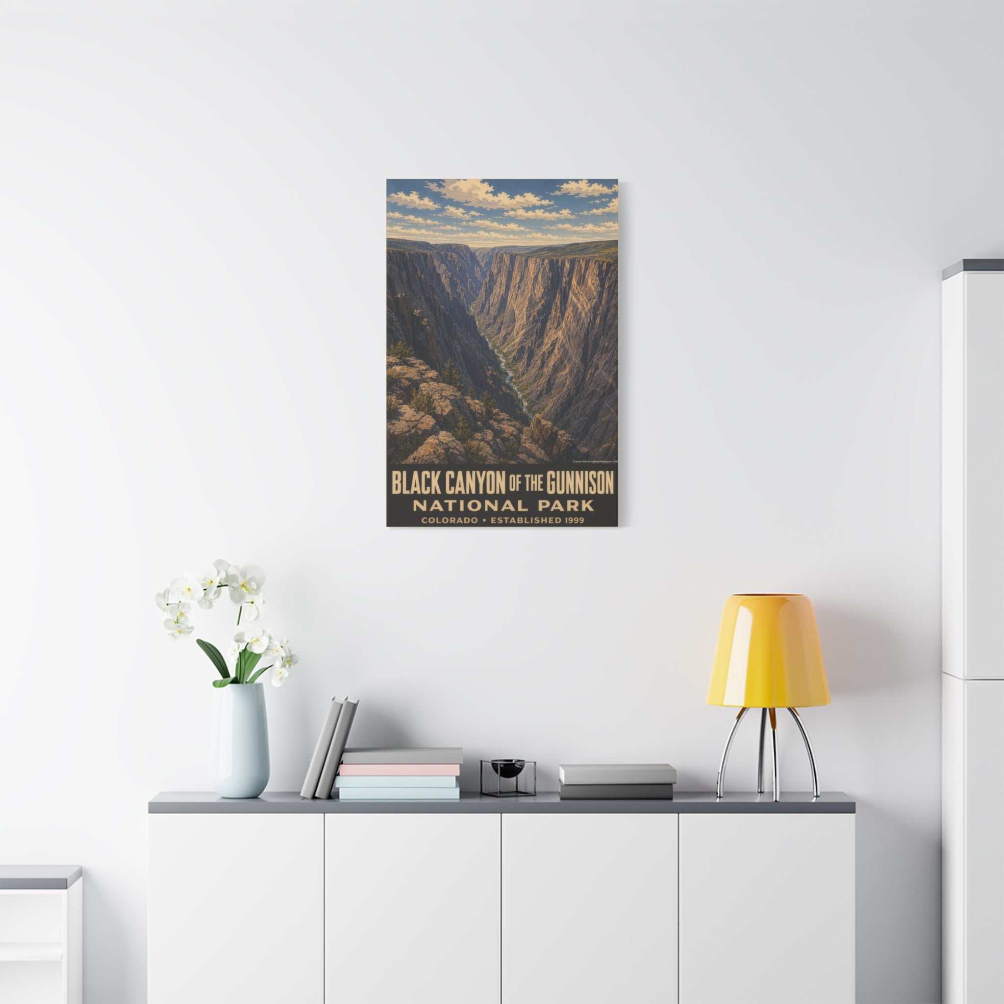 Black Canyon of the Gunnison National Park Matte Stretched Canvas Print
