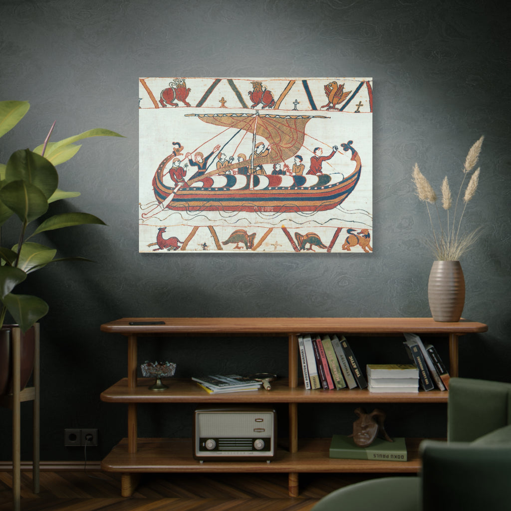 Bayeux Tapestry Norman Longship Canvas Print