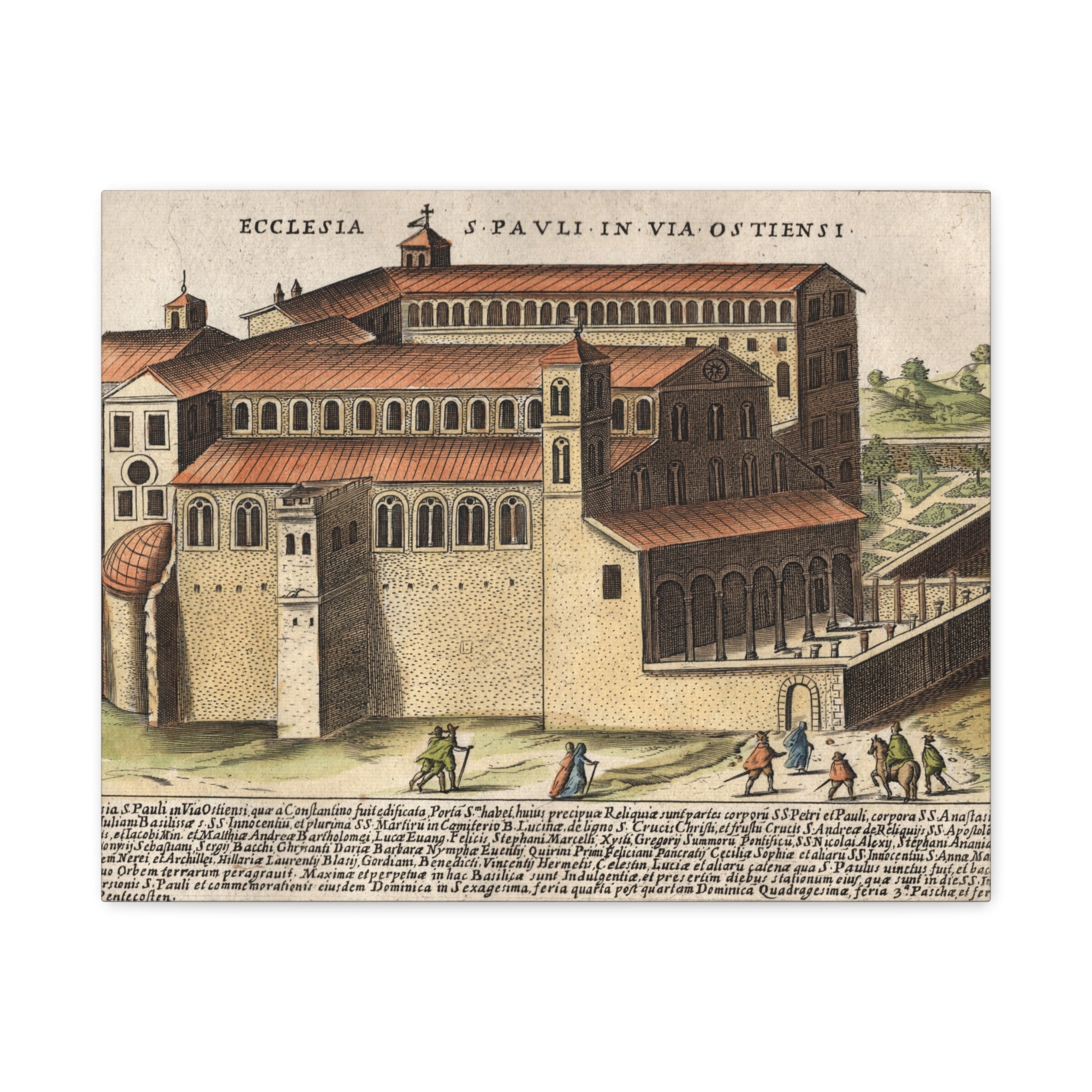 Basilica of Saint Paul Outside the Walls Historic Art Canvas