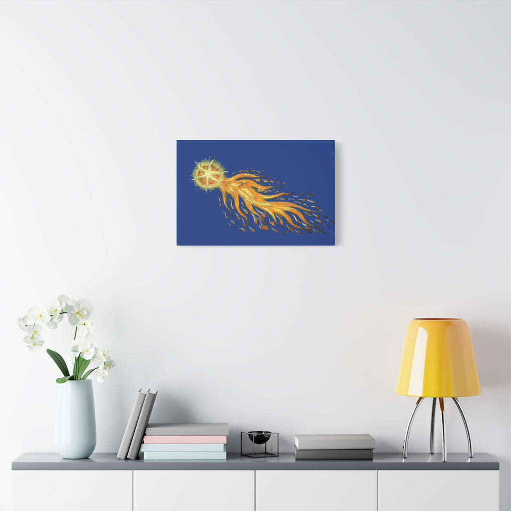 Golden Comet Illustration Matte Canvas