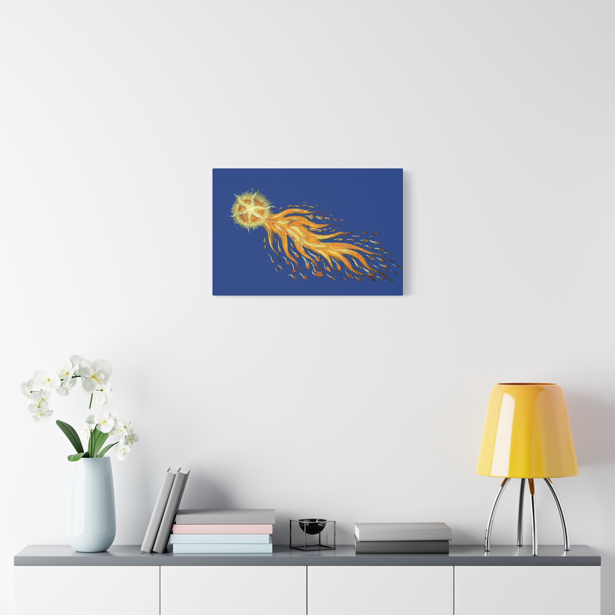 Golden Comet Illustration Matte Canvas