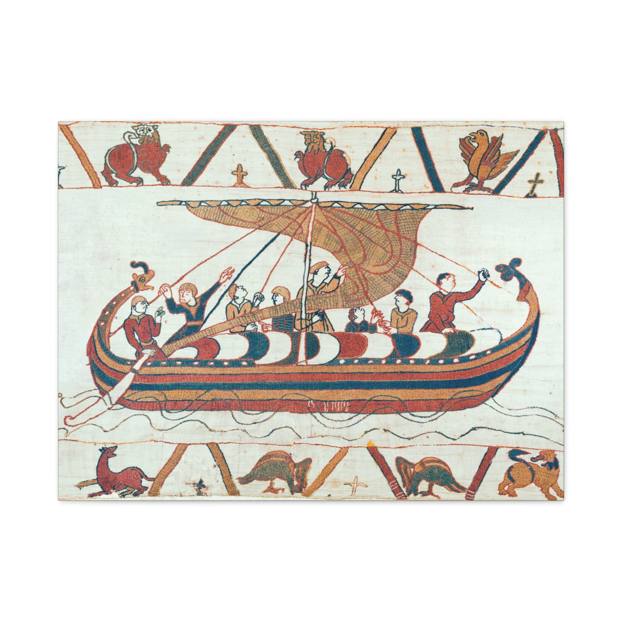 Bayeux Tapestry Norman Longship Canvas Print