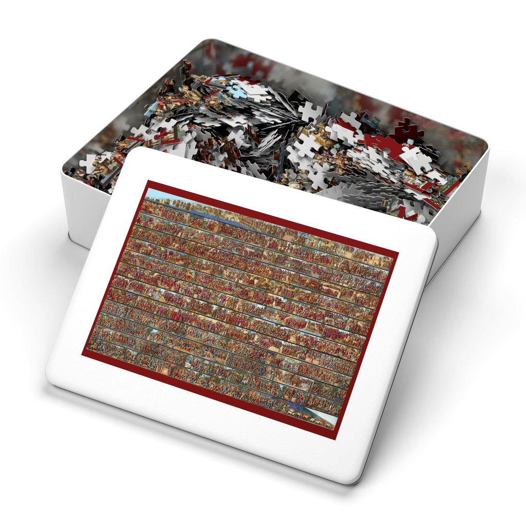 Historical Colorized Trajan's Column Engravings Depiction Jigsaw Puzzle (Tin Box)