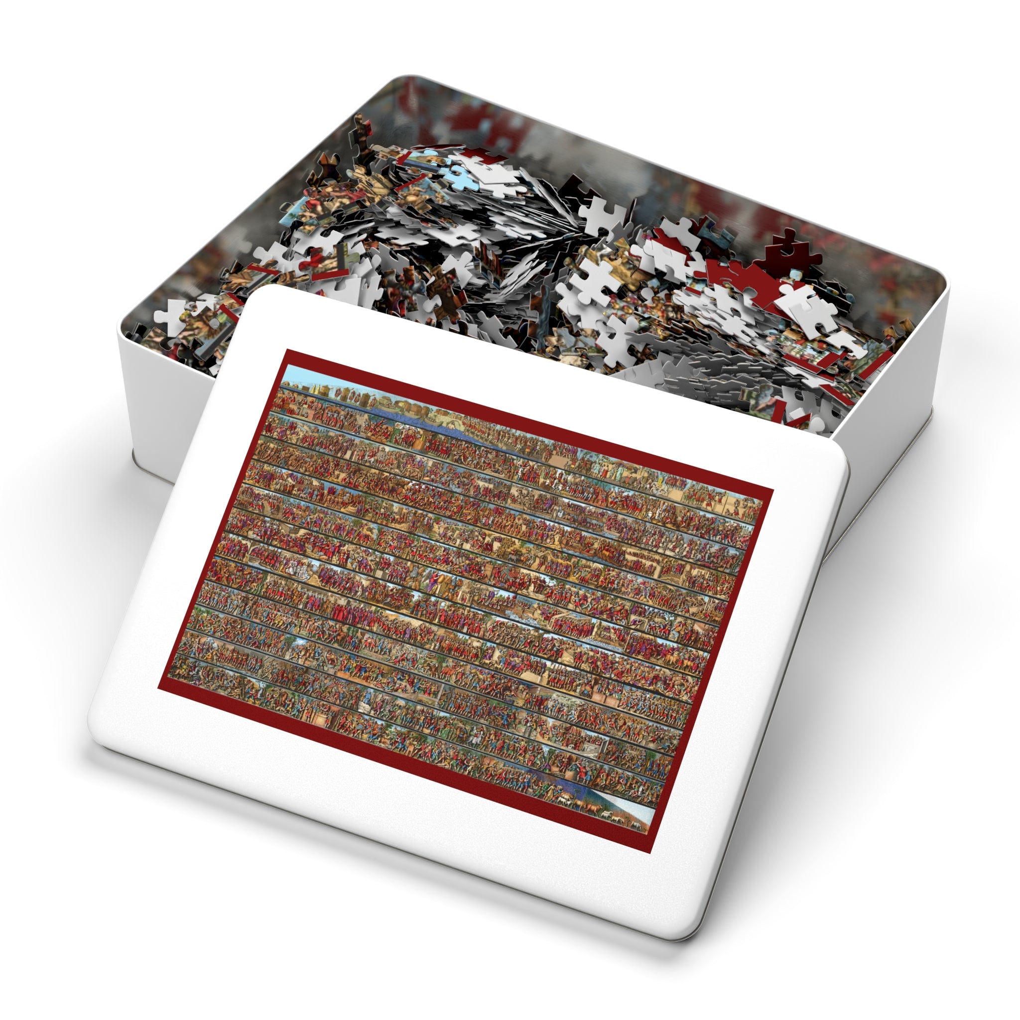 Historical Colorized Trajan's Column Engravings Depiction Jigsaw Puzzle (Tin Box)