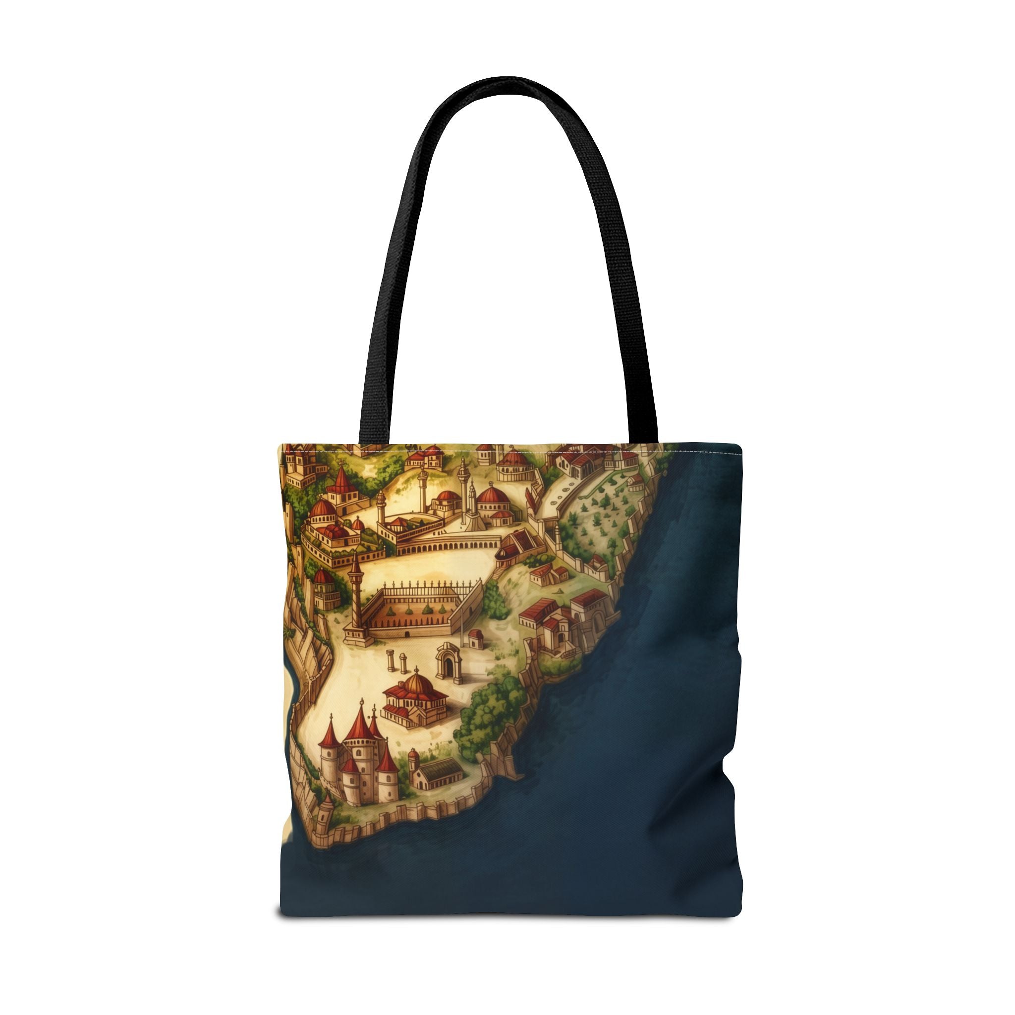 Constantinople Map Tote Bag — Vintage Cityscape All-Over Print