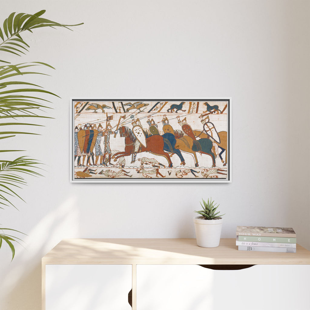 Bayeux Tapestry Battle of Hastings Framed Canvas
