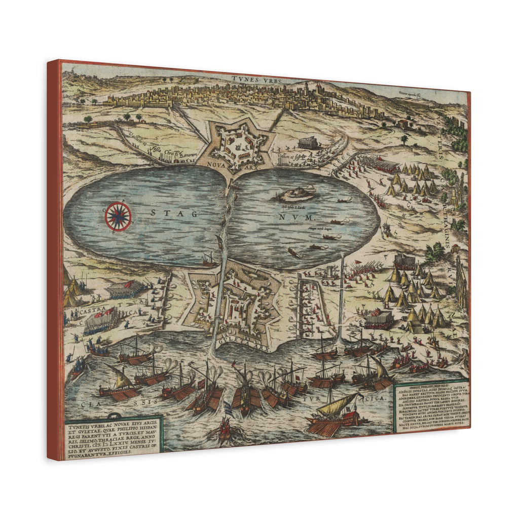 Vintage Nautical Map Canvas