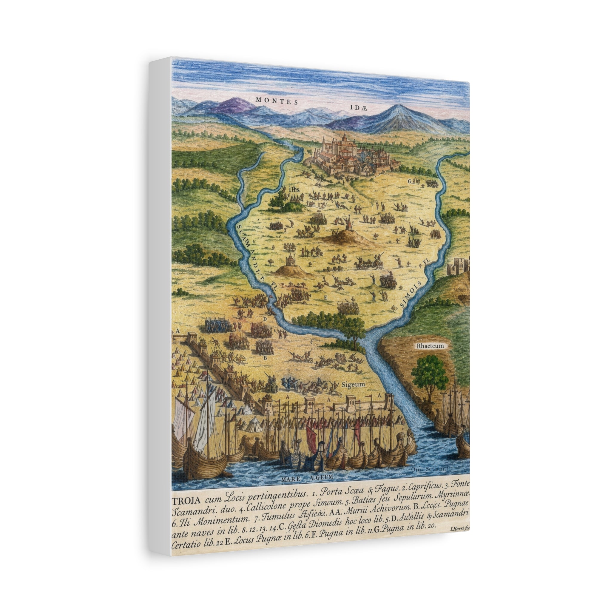 Ancient City of Troy Matte Canvas