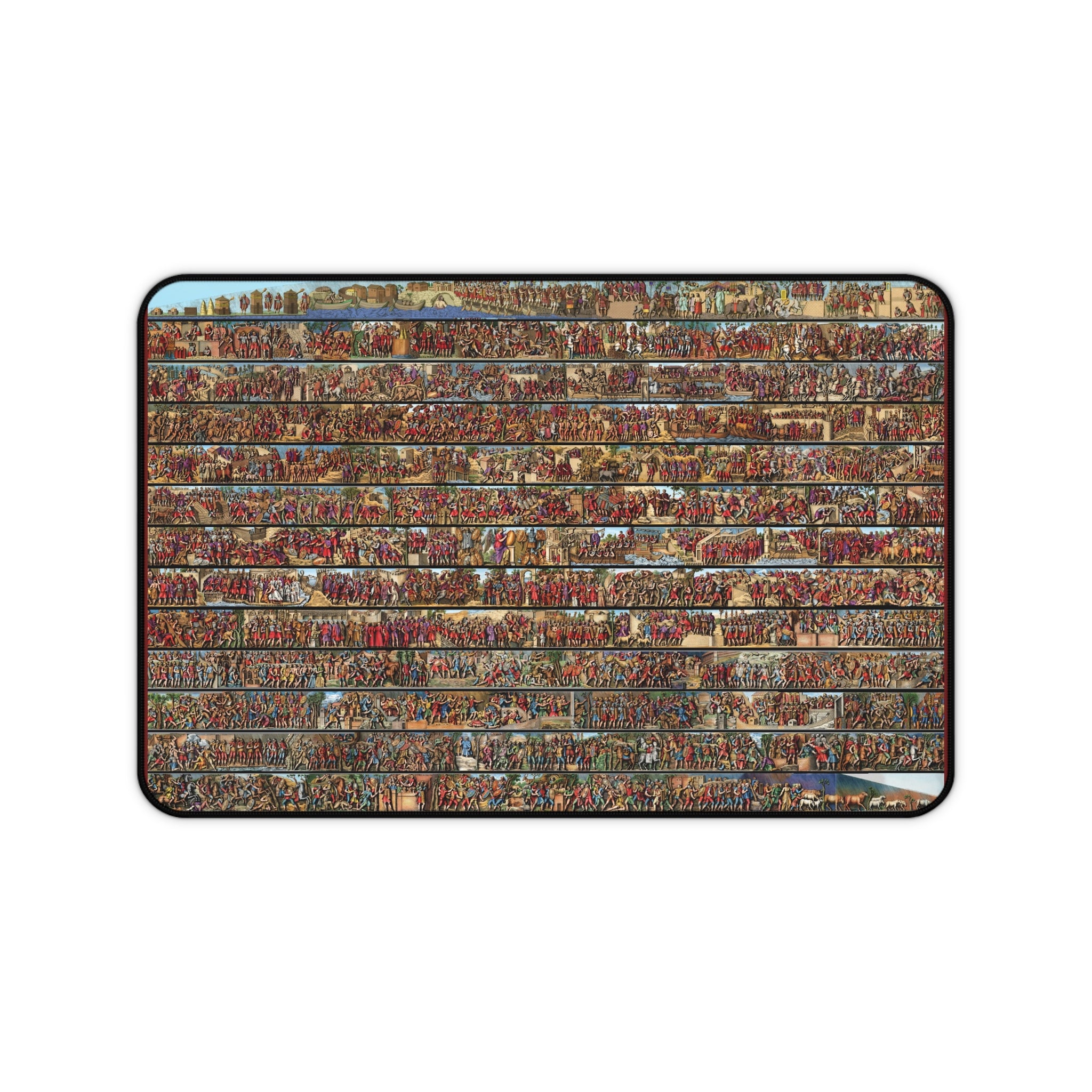 Colorized Trajan's Column Depiction Desk Mat 12"x18"