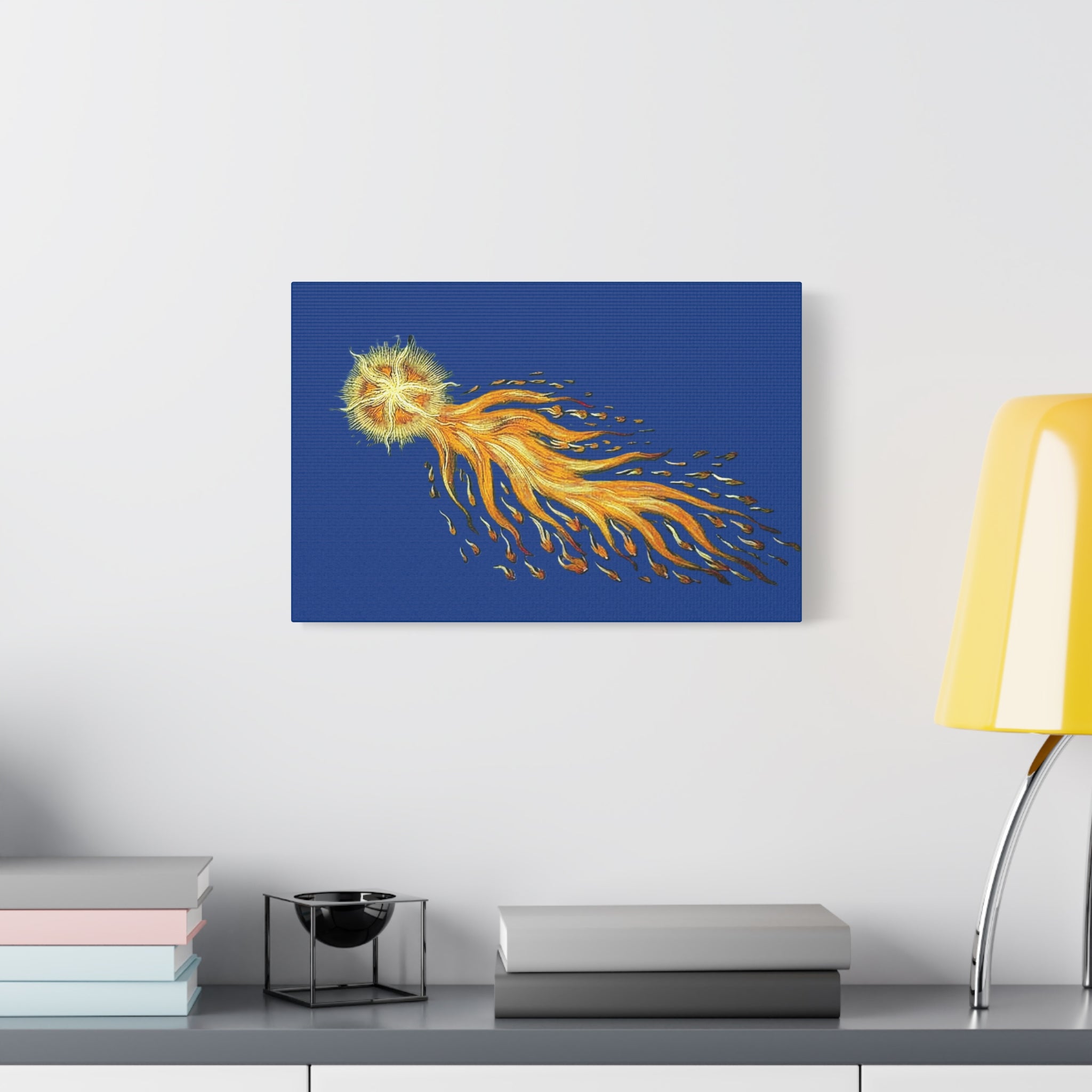 Golden Comet Illustration Matte Canvas
