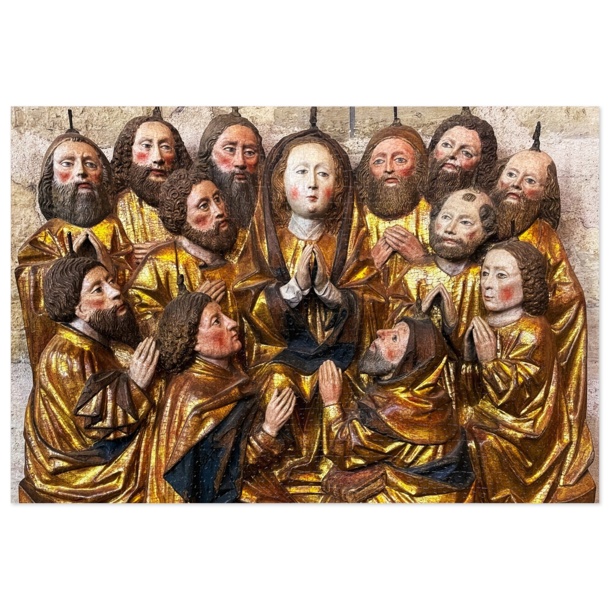 Religious Art Jigsaw Puzzle with Tin — Pentecost Saints Scene