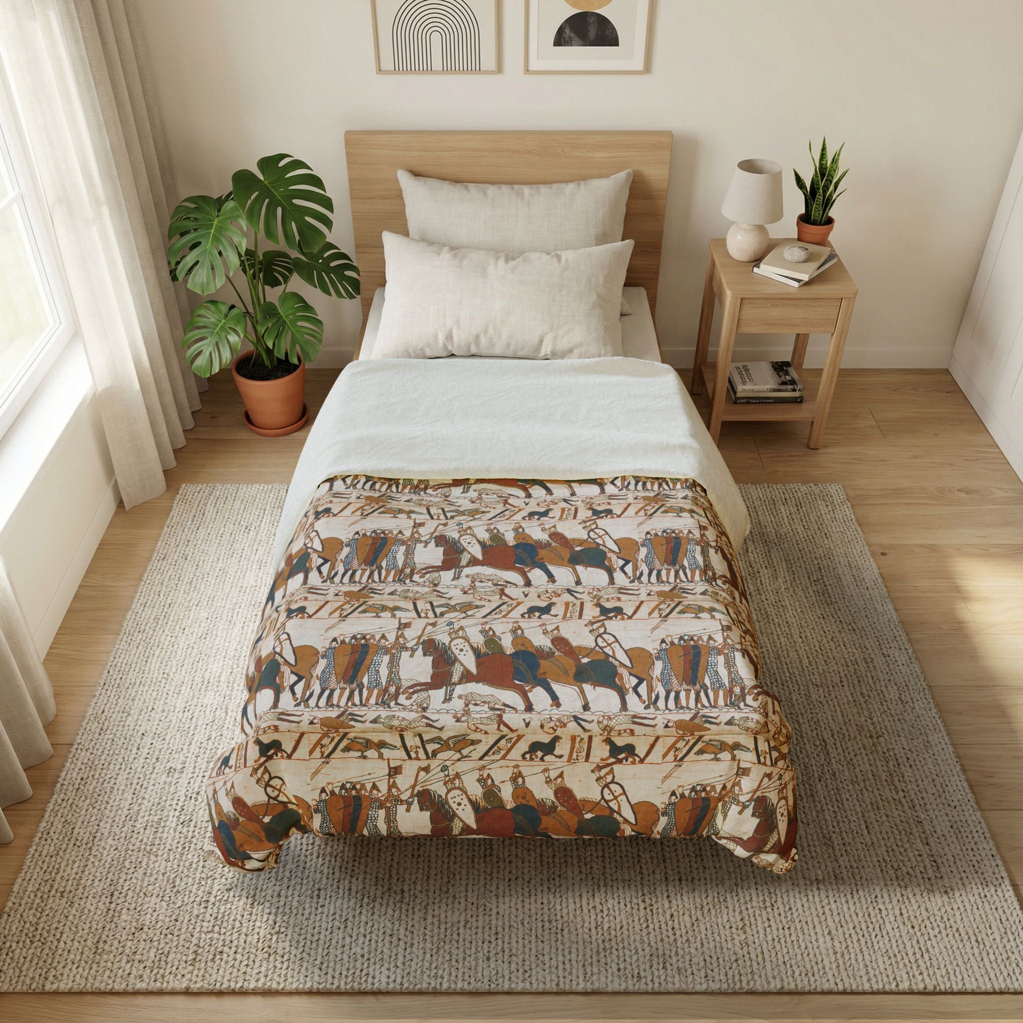 Bayeux Tapestry Battle of Hastings Cotton Duvet Cover