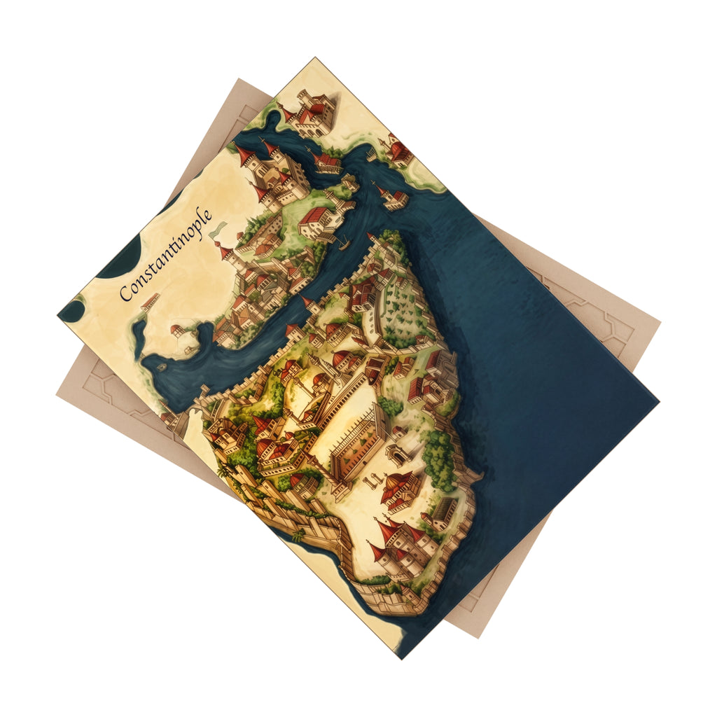 Vintage Constantinople Map Ceramic Tile