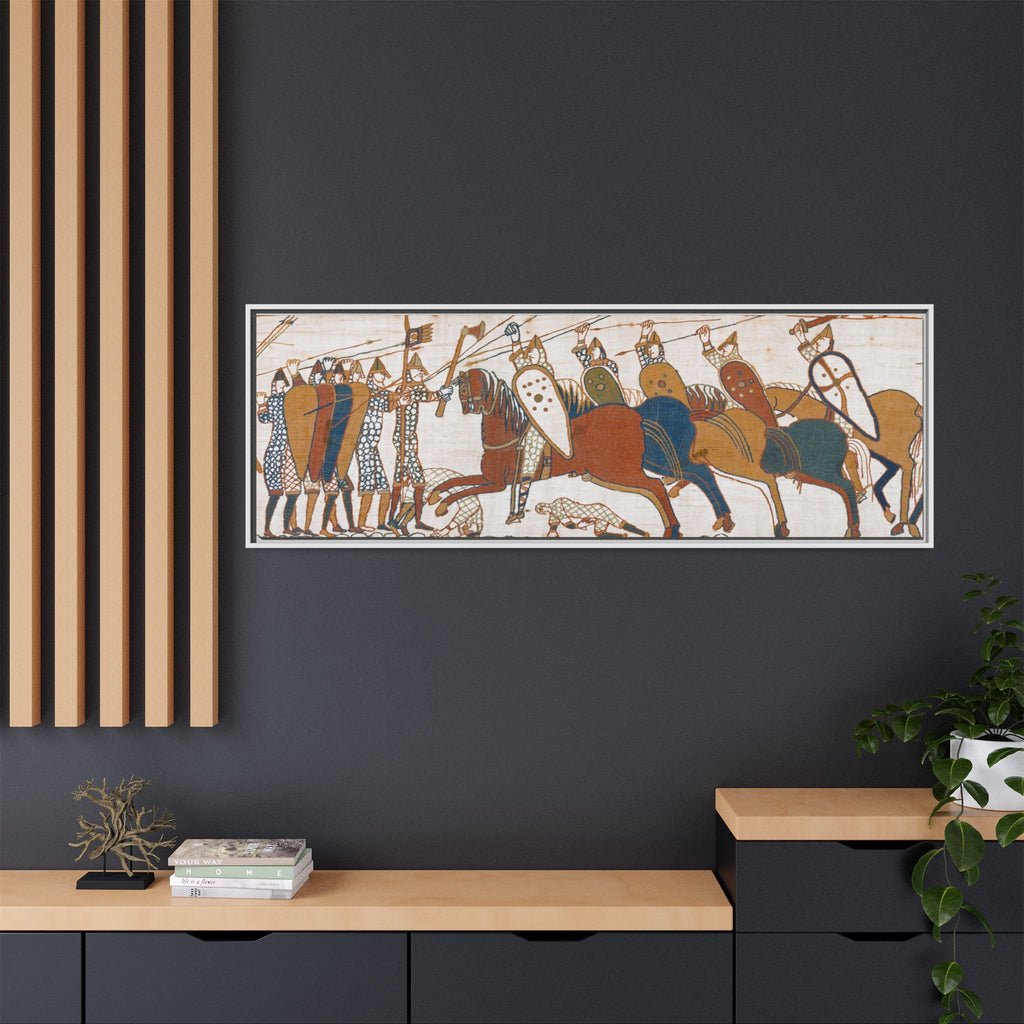 Bayeux Tapestry Battle of Hastings Framed Canvas