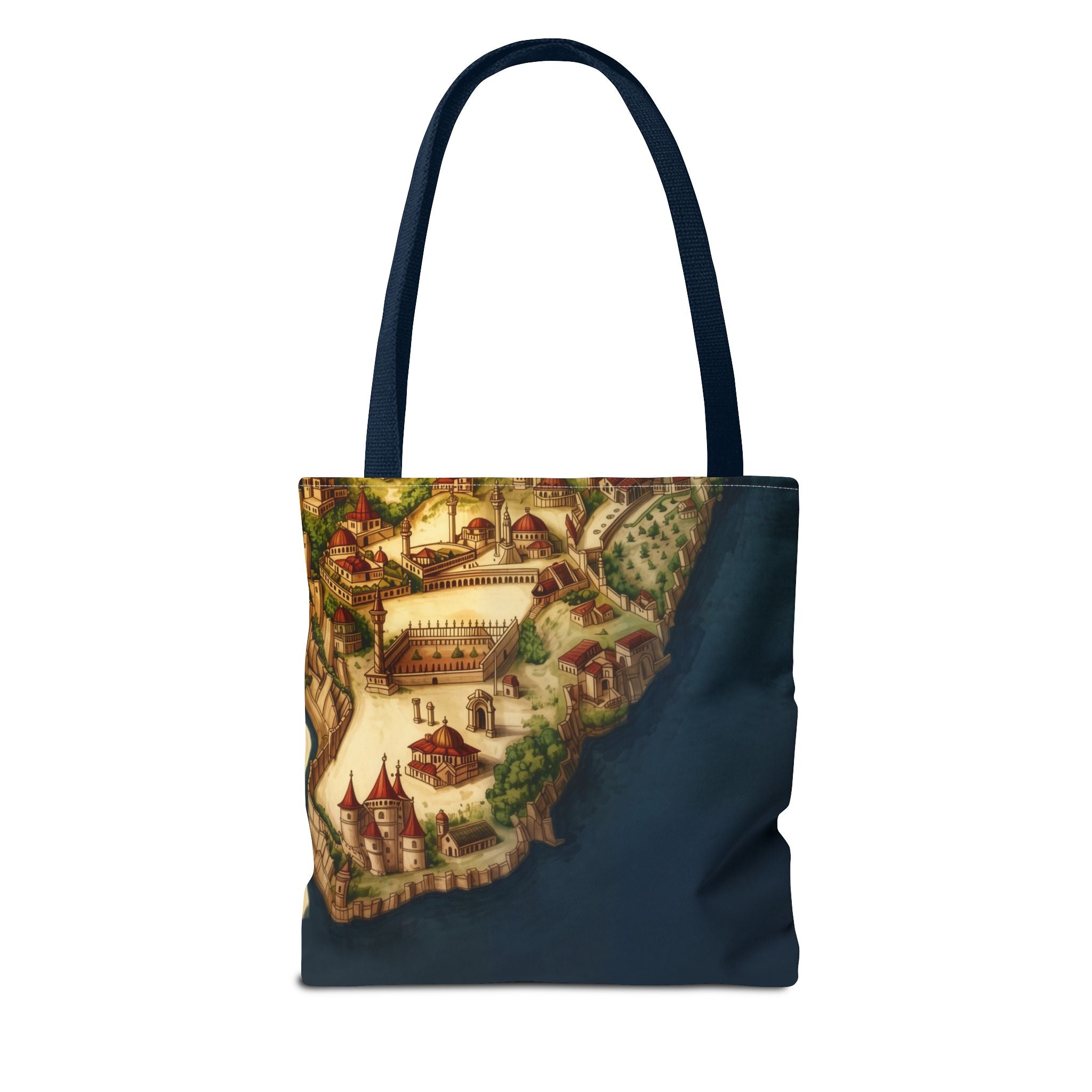 Constantinople Map Tote Bag — Vintage Cityscape All-Over Print